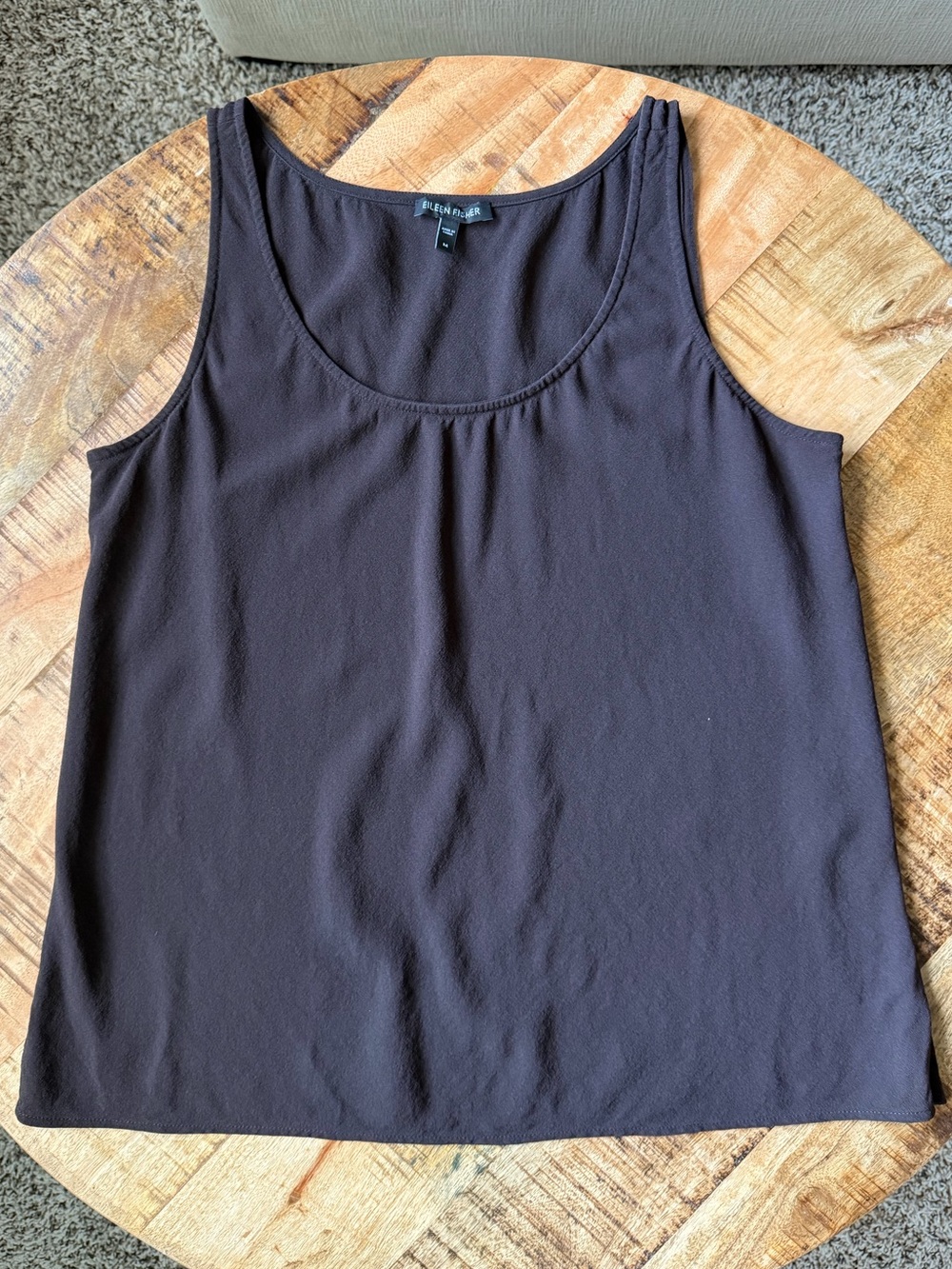 Eileen Fisher 100% Silk Scoop Neck Tank Top